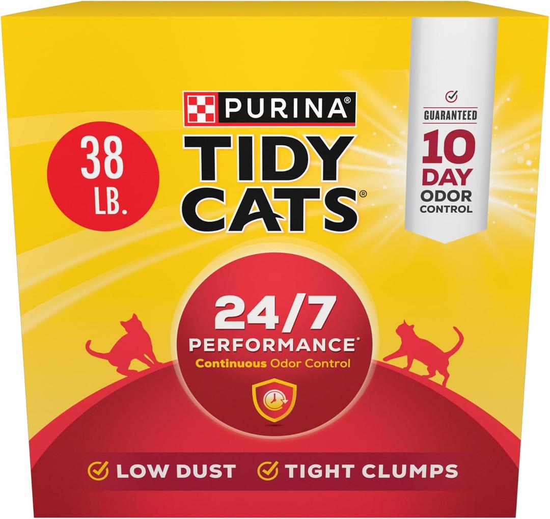 Purina Tidy Cats Clumping Cat Litter, 24/ 7 Performance Multi Cat Litter - 38 lb. Box