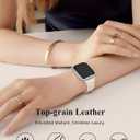 TOYOUTHS Braided Leather Strap Compatible with Apple Watch Band Women 38/40/41/42/44/45/46/49mm Soft Thin Leather Dressy Designer Woven Bracelet for iWatch Series 11 10 9 8 7 6 5 4 Ultra SE 3 2 1