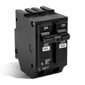 THQL260 Circuit Breaker 60 Amp 2-Pole, Plug-in Mount, Thermal Magnetic Protection, 10KA, 120/240V, Compatible with GE Q-Line & Thick Series Load Centers