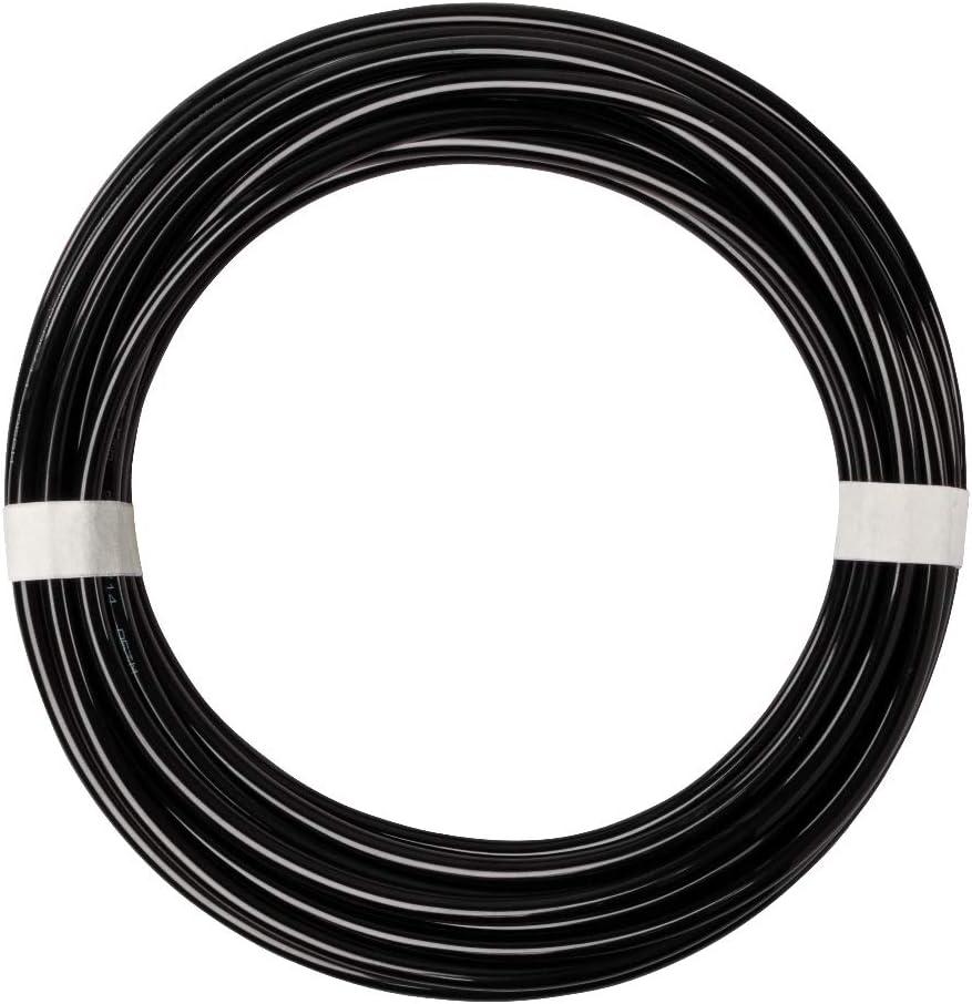 Quickun Pneumatic Tubing 1/8" Tube OD PU Polyurethane Tube Air Hose Line for Air Compressor Fitting or Fluid Transfer (Black 32.8ft) (1/8" OD-32.8ft Length)