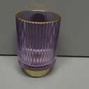 Purple Makeup Brush Holder, Glass Toothbrush Holders for Bathrooms, Gold Pen Holder for Desk, Vintage Make Up Brush Holder Vanity Organizer for Brushes, Lipstick, Eyebrow Pencil