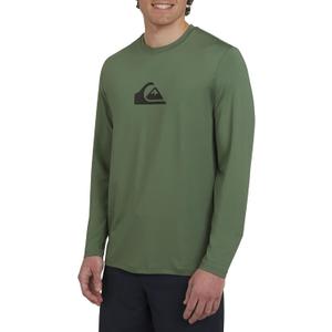 Quiksilver Men's Swimwear Regular Fit UPF 50 Long Sleeve Sun Tee Rash Guard Shirt (XL) (Laurel Wreath)