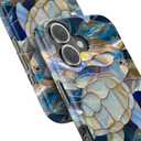 DorisMax for iPhone 16 Case - Wireless Charging Compatible - Dual-Layer Hard Shell + Silicone Cover - Shockproof Protective Phone Case with Stylish Designs for Women - Abstract Sea Turtle
