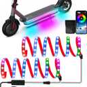 Keiurot Scooter LED Light Strips for Night Riding 5V High Bright Skateboard Lights APP Control RGBIC Waterproof Electric Scooter Accessories 2 in 1 