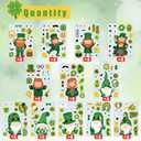 Whaline 48 Sheets St. Patrick's Day Stickers Make A Face Stickers Make Your Own Leprechaun Gnome Shamrock Craft Decals for Irish Party School Games Gift Decoration, 12 Styles