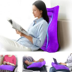 Bed Reading Pillow with S-Curve, Gaming Pillow for Working Crocheting, Ergonomic Bed Wedge Pillow for Sleeping, Inflatable Backrest Pillows for Sitting in Bed, Laptop Pillow for Lap, Couch, Sofa
