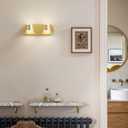 URSOLA 2 Light Bathroom Vanity Light, LED Gold Wall Light Fixtures, Up and Down Rotatable Dimmable, 13 inch Bathroom Lighting Fixtures Over Mirror