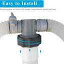 1.5" Pool Pump Hose for Intex Sand Filter Pump & Saltwater System, 59" Long Pool Sand Filter Hose 29060E Replacement for Coleman Above Ground Pool Filter - 2 PCS