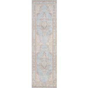 Momeni Rugs Isabella Traditional Medallion Flat Weave Area Rug, 2'3" X 7' Runner, Blue