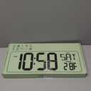 XREXS Large Digital Wall Clock with Remote Control, 16.5 Inch LED Large Display Count Up & Down Timer, Adjustable Brightness Alarm Clock with Day/Date/Temperature for Home, Gym, Office and Classroom (Red)