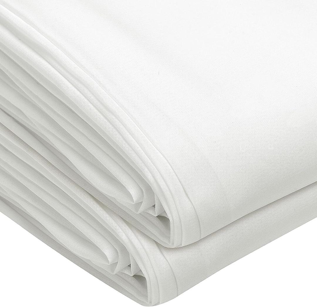 Tudomro 60 inch x 50 Yards White Draping Fabric for Wedding Arch, Chiffon Ceiling Sheer Drapes Decoration Wedding White Curtain Backdrop for Reception Ceremony Party Decorations