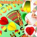 Eersida 108 Pcs Black History Month Bulletin Board Decoration Set Black History Honeycomb Bulletin Board for Classroom School Chalkboard Wall Decor