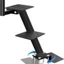 Universal Heavy Duty Triple Steps - Black Steel Powder Coated Boat Trailer Ladder Fits Most 3'' & 4'' Trailers