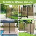 Privacy Screen with Base Feet for Outside,3ft W x 5ft H
Metal Privacy Screen Fence Panels for Outside Decorative Patio Backyard Garden,PE-Coated Steel Pipe and Slats,Dark Brown