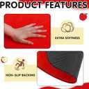 Suclain 39x47'' Apple Shaped Rug Back to School Classroom Apple Nonslip Mat, 4" x 3'11"