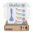 Schick Intuition Razors Variety Pack - 1 Razor Handle & 4 Blades Refill | Shaving Kit for Beginners, Gift Set, and Razor Starter Kit