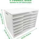13x20 Wooden Construction Paper Organizer,Larger Size Wooden Literature Organizer,7 Tier Construction Paper File Sorter Storage,Large File Suitable for Home,Classroom and Office