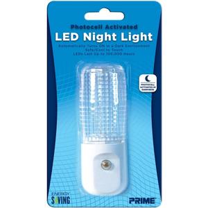 Prime Wire & Cable NLAE33 Automatic LED Night Light White LED, 1-Pack