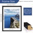 PEALSN 18x24 Poster Frame Set of 6, Display Pictures 16 x 20 with Mat or 18 x 24 without Mat for Wall Mounting Display, poster frames 18 x 24 for Wall Decor, Black