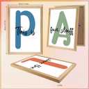 Set of 4 Framed Kids Playroom Wall Art Prints, 12x16' Toddler Nursery Children Artwork for Kids Bedroom Decoration