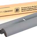 Simply Conserve Premium ScrewOn Set Door Weatherstripping with Aluminum Carrier and Foam Gasket in Gray KC600G