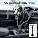 Esoulk Car Cup Phone Holder, Car Phone Holder Cup Holder with 11 Long Arm, Goose Neck Cupholder Phone Holder, Adjustable Phone Holder for Car, Universal Cup Holder for Car, Cup Cradle