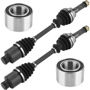 Rear Left or Right CV Axle & Wheel Bearing Kit for Polaris Sportsman 400 450 500 570 800 & Hawkeye 2x4 2006 2007 2008 2009 2010 2011 2012 2013 2014 2015, 2 CV Axles and 2 Wheel Bearings