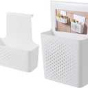 Kitchen cabinet door storage basket, no punching hook bracket hanging basket, 2 pack