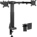 TOPSKY Adjustable Electric Monitor Desk Mount Fits Up to Dual 32 Inches 19.8lbs or Single 49 Inches 33lbs Computer Screens, Adjustable Swivel, Tilt, Rotate, VESA 75x75mm or 100x100mm MMT00.01 (Black)