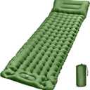 Sleeping Pad for Camping Large,79284"Inflatable Camping Pad Built-in Foot Pump and Pillow,Single Camping Air Mattress,Ultralight & Portable Camping Mattress Sleeping Pad for Hiking,Tent,Army Green
