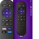 Roku Voice Remote | Replacement TV Remote Control with Voice Control, Simple Setup, & Pre-Set App Shortcuts - Compatible with Roku TV, Players, & Audio Devices