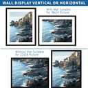 Hongkee 22x28 Frame Set of 2, Rustic Black Wood Style - Display 18x24 Picture Frame with Mat or 22 x 28 Poster Frame without Mat, Wall Mounting Horizontal and Vertical