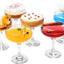 Champagne Cocktail Glasses Set of 6, Elegant Coupe Cocktail Glasses, Martini Glasses, Long Stem Glassware (6 Pcs (9oz/270ml))