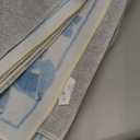 Collive Blue Floral Rugs for Girls, 5x7 Washable Bow Area Rug for Living Room, Cute Ultra-Thin Non Slip Indoor Decor Carpet for Nursery Kids Room Bedroom Playroom (Blue 5' x 7')