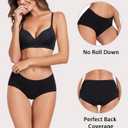 Wirarpa Women's Underwear Cotton Hipster Panties Ladies Panties 6 Pack  (Black, XL)