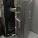 24 Inch Luggage With Spinner Wheels, Aluminum Frame Zipperless Suitcase, PC Lightweight Hard Shell with TSA Lock, Checked Medium Suitcase 24-Inch (Silver)