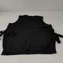 MakeMeChic Women's Maternity Vest Crewneck Sleeveless Tie Side Split Hem Pregnancy Sweater Pullovers Black Small