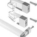 2 Set Clear Acrylic Shower Door Towel Bar Brackets for Alumax Basco Framed Sliding Glass Shower Door Towel Rod and Sliding Doors | Clear Acrylic Towel Bar Brackets with Bright Chrome Sleeve