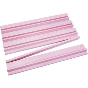Pink Mahjong Racks with Pushers Magnetic, Set of 4 Wooden Mahjong Tile Racks with Pusher for American Mah Jongg, Easy Storage & Travel, 17 inches