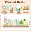 4 x Elegant Handcrafted Easter Home Decor - Made with German MDF Wood, Ideal for Indoor Spring, Fireplace Mantel, Table, Tiered Tray, and Bunny Farmhouse Style Decor (Spring)