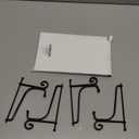 vivinin 4 Pack Plate Stands For Display, Plate Holder 6 '',Picture Frame Stand of Metal, Frame and Artworks, Small Easel for Book, Tabletop Art, Picture, Photo Platter, black (21ZSJ0001)