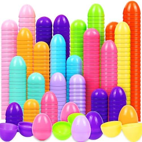 11 pcs Easter Eggs, 2.3" Fillable Colorful Bright Plastic Easter Eggs Empty for Easter Hunt, Filling Treats, Easter Basket Stuffers Fillers, Party Favors, Classroom Prize Supplies Decoration