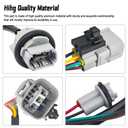 Tail Light Wiring Harness with 3 Bulbs Compatible with Toyota Tundra 2007-2014, Left or Right Rear Lamp Taillight Wiring Socket Replace 81555-0C070 815550C070