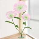 Artificial Giant Huge Flowers 5.57FT 3D Large Faux Floral Green Pink Big Flowers for Wedding Birthday Party Shop Window Display Arrangement Event Decorations