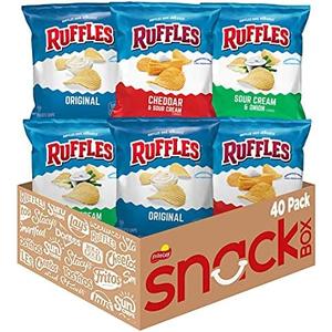 Ruffles Potato Chips Variety Pack, 40 Count  Use by Dec 31 2024