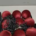 18PCS Burgundy Red Velvet Christmas Ornaments Set  Large Flocked Shatterproof Baubles for Xmas Tree Decoration, Hanging Ornaments for Holiday & Home Dcor (Burgundy Red, 3 Inch / 8 cm)