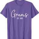 Grams Est. 2025 Cute Trendy Grandma T-Shirt Small