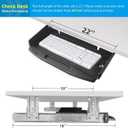 Solid Steel Under Desk Keyboard Tray Slide Out with 360 Rotating Mouse Platform,Keyboard Shelf Sliding,Under Desk Mounted Keyboard Holder,Under Desk Keyboard Drawer 28"Lx11"W