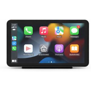 Wireless Carplay Screen for Car,7" Portable Apple Carplay and Android auto, GPS Navigation, Mirror Link, Siri & Voice Control