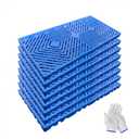 Plastic Pallets 8Pcs - 23.6"x11.8"x1.18" Nestable Lightweight Waterproof Storage Pads, Indoor/Outdoor Use for Kitchen, Basement, Garage, Warehouse, Industrial Use